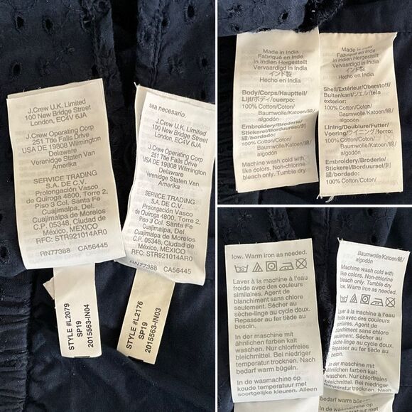 J. Crew Mercantile Blue Skirt Set Navy Blue 2 Piece Short Sleeve XL - Picture 5 of 9